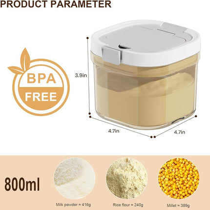 sugar container with spoon, Coffee and Dry Food Storage Containers, BPA-Free, Stackable, Easy-Clean, Perfect for Coffee, Flour, Sugar (0.85qt).