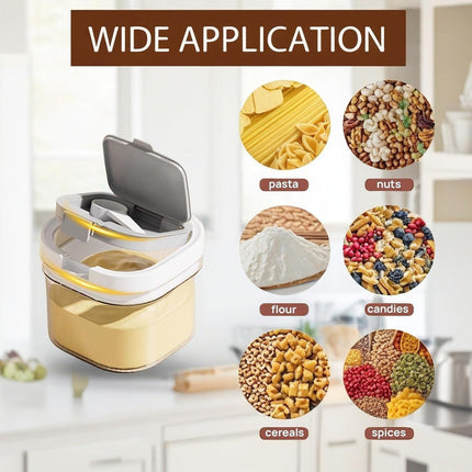 sugar container with spoon, Coffee and Dry Food Storage Containers, BPA-Free, Stackable, Easy-Clean, Perfect for Coffee, Flour, Sugar (0.85qt).