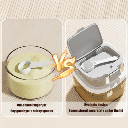 sugar container with spoon, Coffee and Dry Food Storage Containers, BPA-Free, Stackable, Easy-Clean, Perfect for Coffee, Flour, Sugar (0.85qt).