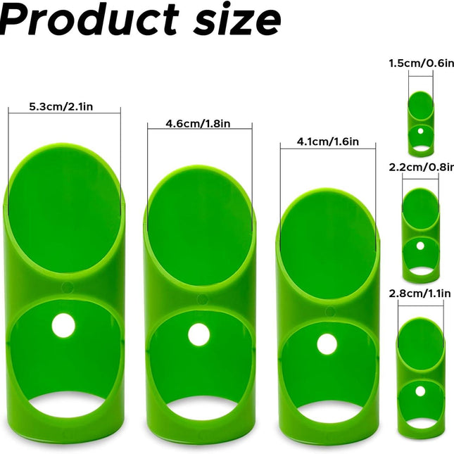 6PCS Pipe Insulation Cutting Guide， Molded Foam Pipe Cutter Tool with 15MM-53MM Insulation Cutting Fixture for Home/Industrial/Commercial Plumbing + Bonus 59" Tape Measure (Green).