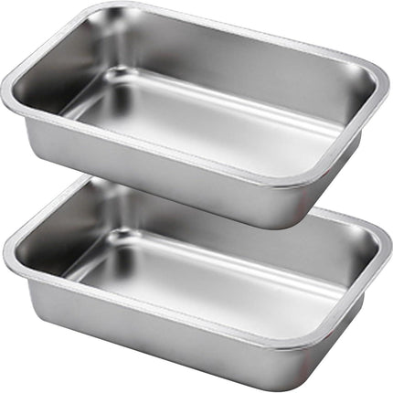 2PCS Stainless Steel Baking Pans, 9x13 Inch Rectangle Lasagna Pan, Stackable Deep Dish for Brownie, Casserole, Cookie.