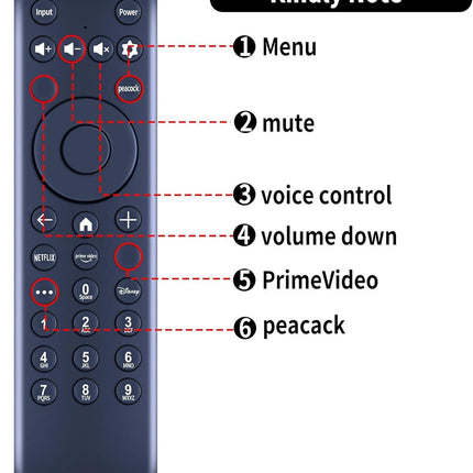 New MG3-R34010 Replacement Remote Control Compatible for Hisense TV 43A6GX 50A6G R34010BA00-00001 for Pioneer Xumo TV PN50-751-24U CP-RC1NA-23（No Voice Function）.