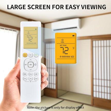 Replacement Remote Control Compatible with Pioneer 12,000 BTU 21.4 SEER2 Ductless Mini-Split Inverter+ Air Conditioner.