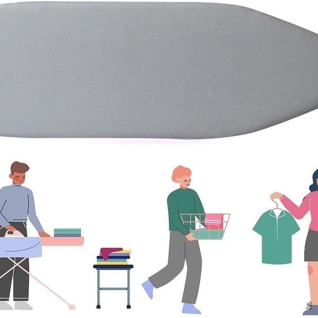 Ironing Board Cover 12x36 Small Iron Board Cover with Padding Grey Scorch and Stain Resistant Cotton Ironing Covers (Color : Grey, Size : 90x31cm(36x12in)).