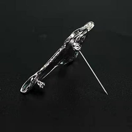 Alloy Elven Leaf Brooch - Green Leaf Clasp Pin - Elven Cloak Clasp - Costume Accessory - Movie Inspired - Gift for Elves Fans.