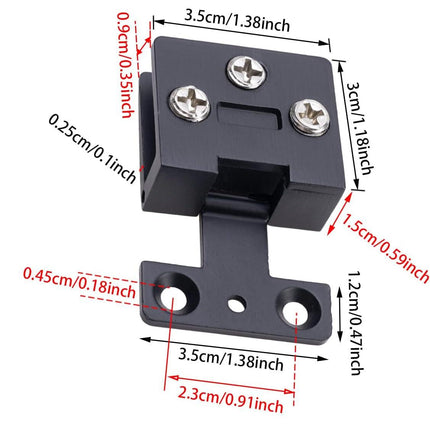 2 Pcs Black Zinc Alloy 90 Degree Frame Glass Cabinet Door Hinges, Wine Glass Frameless Door Hinge, Hinge Clamp, Tempered Glasses Hinges.