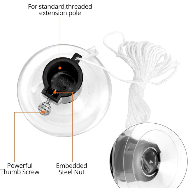 Professional Light Bulb Changer Kit - 3 Piece Set - Extension Pole Compatible, for High Ceiling Incandescent Bulbs with Standard, Floodlight & Recessed Changer.