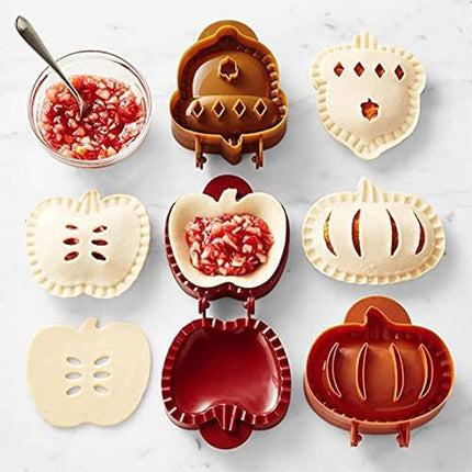 Fall Hand Pie Molds Apple, Acorn & Pumpkin, Fall Hand Pie Molds Set of 3, Mini Pie Mould Dough Press Mold Tool, Perfect Kitchen Tools Accessories for Hand Pies, Pierogi, Ravioli, Calzone & Empanada.