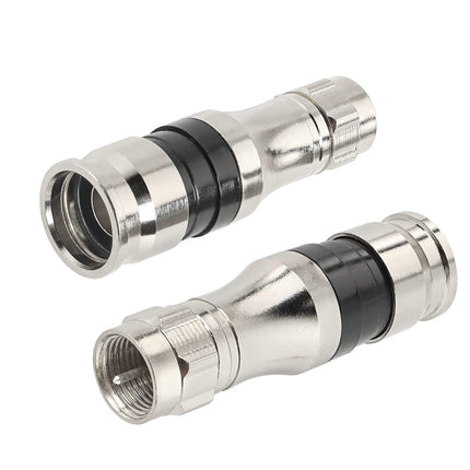 RG11 Connectors 10 Pack,F Type Connectors,RG11 Coax Cable Compression Fitting with Weather Seal O Ring.