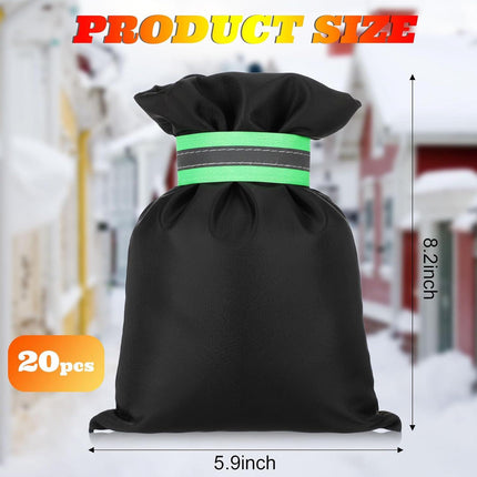 20 Pack Outdoor Faucet Cover for Winter 8.2 x 5.9 Inch Garden Socks with Reflective Strips Freeze Protection Pipe Insulation Reusable Wall Taps Outside.
