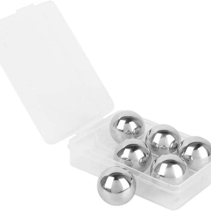 6Pcs Stainless Steel Ice Cubes Cooling Ball Whiskey Stones Reusable Metal Ice Cubes for Whiskey, Bourbon, Scotch, Vodka, Liqueurs, Beer Wine, Whiskey Rocks Chilling Stones..