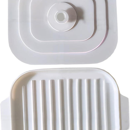 Microwave Bacon Cooker, 11x8.2inch Silicone Microwavable Bacon Grill with Lid & Handles, Bacon Tray for Microwave Cooking.