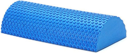 Half Round Foam Roller, Yoga Foam Roller for Pain Relieved, Muscle Massage, Physical Therapy (Blue).