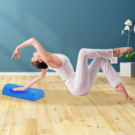 Half Round Foam Roller, Yoga Foam Roller for Pain Relieved, Muscle Massage, Physical Therapy (Blue).
