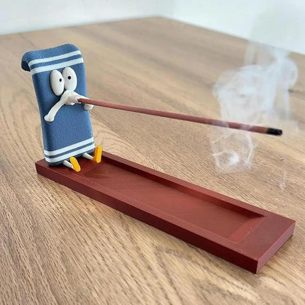 Towelie Servietsky Incense Holder, Handcrafted Incense Burner Holder, Realistic Crafts, Incense Holder for Sticks, Interchangeable Glasses Incense Burner Best for Meditation, Home, Office A A.