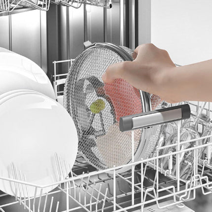 Dishwasher Basket for Small Items Stainless Steel 3 Buckles Dishwasher Basket with Fine Mesh Odor-Free Round Scratchproof Draining Dishwasher Baskets.