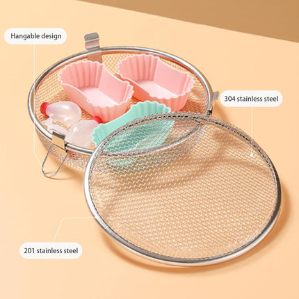 Dishwasher Basket for Small Items Stainless Steel 3 Buckles Dishwasher Basket with Fine Mesh Odor-Free Round Scratchproof Draining Dishwasher Baskets.