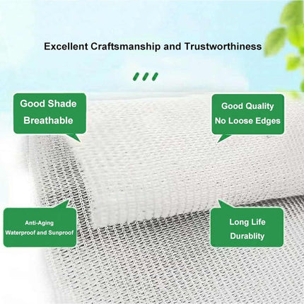 30% Sunblock Shade Cloth Garden Shade Mesh Tarp with Eyelets and Ropes UV Resistant Sunblock Shade Cloth for Garden, Pergola, Patio Plants, Greenhouse，Outdoor(2x6.0m/6.6x19.7ft).
