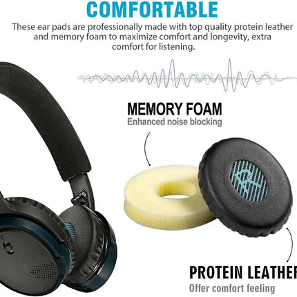 Replacement Ear Pads for Bose Sound True & SoundLink Wireless Headphones Memory Foam On-Ear Headphone Earpads Cushions for Bose OE2 OE2i.