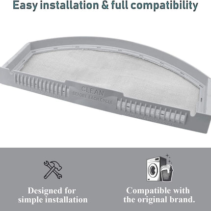 Replacement Lint Screen Filter for GE GTD45EASJ2WS, GTD45GASJ0WS, GTD45GASJ1WS, GTD45GASJ2WS, GTD65EBPL0DG Dryer.