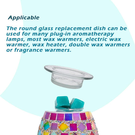 2Pcs Replacement Wax Warmer Dish for Electric Oil Aromatherapy Burner/Warmer, 4.5Inch Wax Melter Wax Warmer Replacement Dish Lamp Wax Tart Oil Warmer (4.5in/115mm), CMD00001.