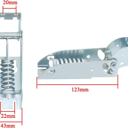 Freezer Hinge with Spring, Metal, Surface Mount, 1pcs.