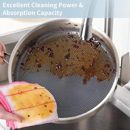 Wood Fiber Kitchen Dishcloths 10 Pack, Reusable and Absorbent Dish Cloths & Dish Towels, No Odor, 8-Layes-Super Absorbent for Kitchen Counter, Dish Washing, Appliances, Car, (12in x12in).