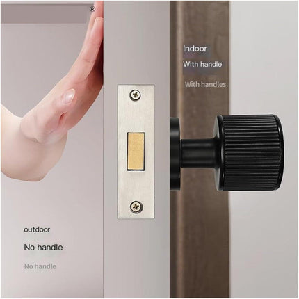 [Special for Invisible Doors] Black Minimalist Invisible Door Lock Hidden Single-Sided Handle Secret Room Secret Door Background Wall Lock(Black).