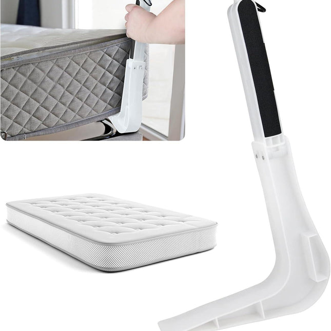 Industrial Grade Mattress Lifter Mattress Lifting Solution & Long Lasting Tool For Stress Frees Bed Making ABS Under Mattress Elevator Mattress Tucking Tool Senior Friendly Bed Making Time Bed.