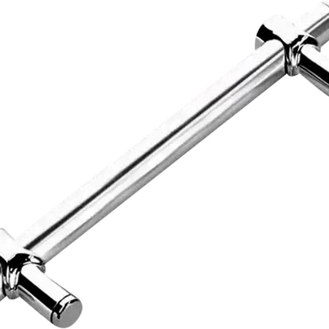 Metal Shower Glass Door Handle, Interior Shower Single Side Door Handle Grab Bar with Accessories Sets - Stainless Steel, Adjustable Hole Distance (Size : 350mm).