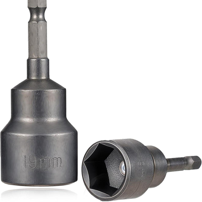 2 Pack RV Scissor Jack Socket, Camper Travel Trailer Jack Drill Adapter, 19mm Hex Drive, 1/4 Inch Hex Shank.