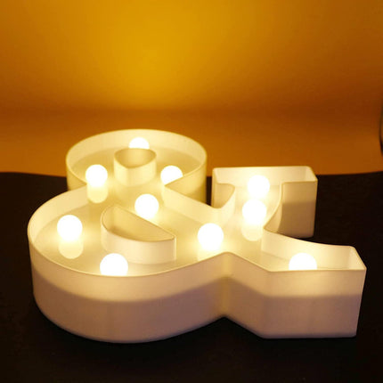 A - Z LED Letter Lights Alphabet Light Up Sign Battery Operated Night Lights for Home Party Wedding Christmas Decoration.