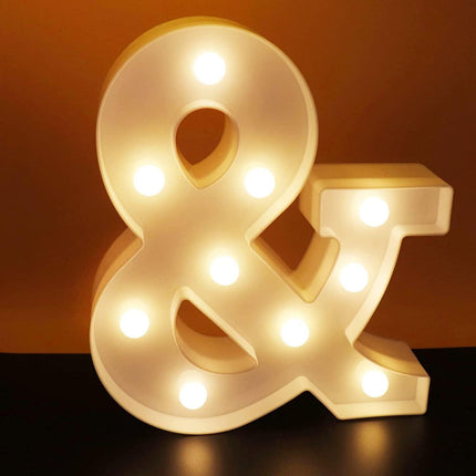 A - Z LED Letter Lights Alphabet Light Up Sign Battery Operated Night Lights for Home Party Wedding Christmas Decoration.