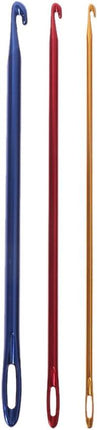 Afghan Aluminium Crochet Hook Knitting Needle Hand Knit Tool with Threading Hole.