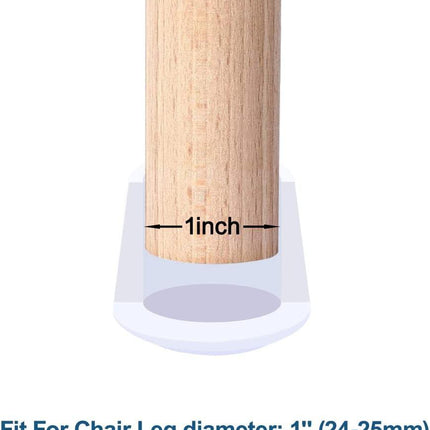 Chair Leg Tips Caps,  1 Inch Non Slip Rubber Bar Stool Caps 16 Pcs Furniture Feet Covers for Floor Protection, White inches.