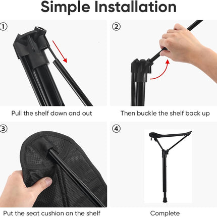 One Leg Adjustable Stool,Camping Folding Stool,one Leg Chair,Telescoping Stool,Collapsible Retractable Stool,Suitable for Outdoor Hiking,Picnic,Travel.
