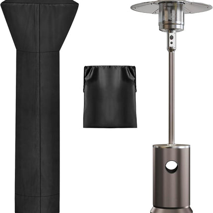 OutdoorLines Waterproof Outdoor Patio Heater Covers with Zipper and Storage Bag, Dust-proof UV-Resistant Windproof Propane Heavy Duty Heater Cover for Standing Heater, 1 Pack-89Hx33Dx19B inch Black.
