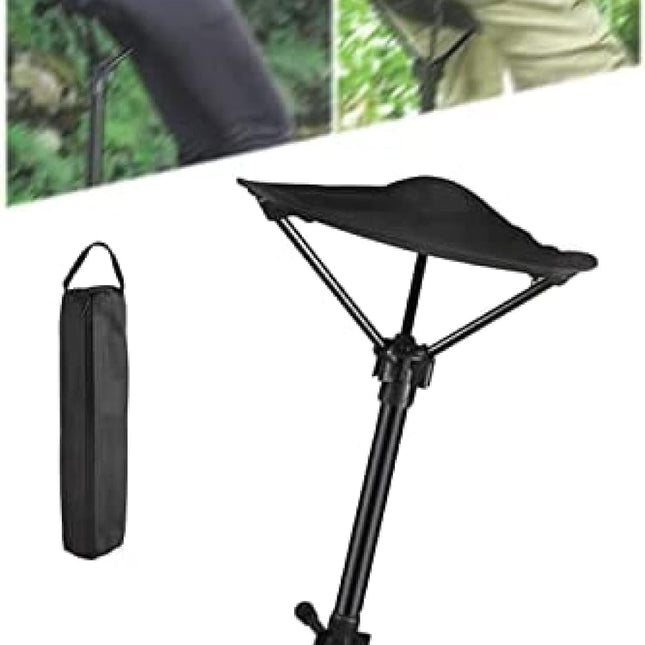 Portable Telescopic Stool - Lightweight Folding Chair for Camping & Fishing - Height Adjustable, Single Leg Tripod Seat - Foldable & Compact Design.