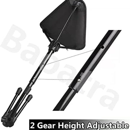 Portable Telescopic Stool - Lightweight Folding Chair for Camping & Fishing - Height Adjustable, Single Leg Tripod Seat - Foldable & Compact Design.