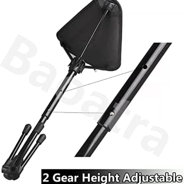 Portable Telescopic Stool - Lightweight Folding Chair for Camping & Fishing - Height Adjustable, Single Leg Tripod Seat - Foldable & Compact Design.