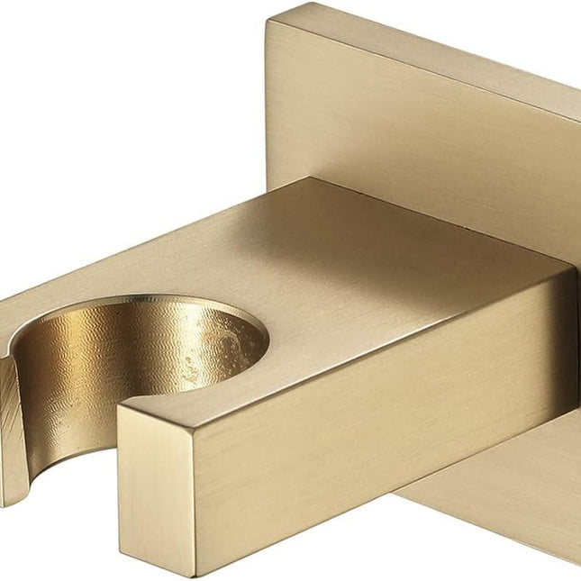 Wall Mounted Bracket for Handheld Shower Head Multicolor Adjustable Holder Design To Meet Any Space Bathroom Showering Spraying Angle Chrome,Brushed gold.