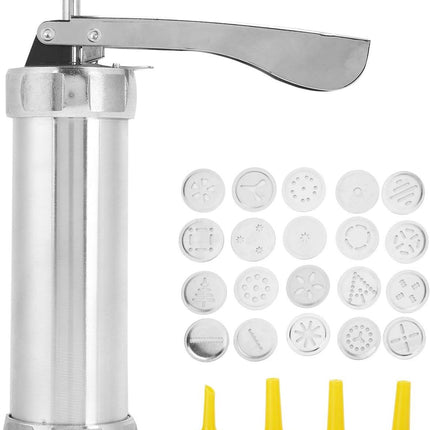 Cookie Press,Electric Cookie Press Gun with 20 Cookie Shapes Discs and 4 Piping Nozzle Cookie Press for Baking Maker Baking Kit Icing Machine for Cream Pastry Decorating.