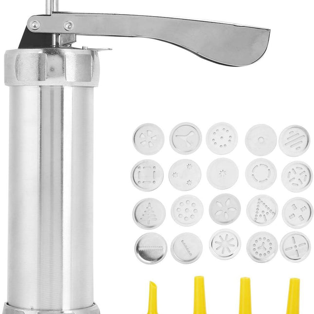 Cookie Press,Electric Cookie Press Gun with 20 Cookie Shapes Discs and 4 Piping Nozzle Cookie Press for Baking Maker Baking Kit Icing Machine for Cream Pastry Decorating.