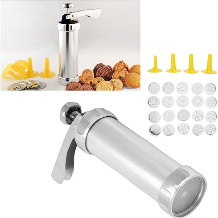 Cookie Press,Electric Cookie Press Gun with 20 Cookie Shapes Discs and 4 Piping Nozzle Cookie Press for Baking Maker Baking Kit Icing Machine for Cream Pastry Decorating.