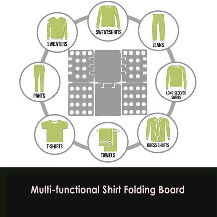 Shirt Folding Board, 27.56 x 22.44 T Shirt Folder, Easy and Fast Flip Fold Clothes Folding Board, Durable Plastic Laundry Folders Collapsible Liner for Easy Storage and Travel (Gray).
