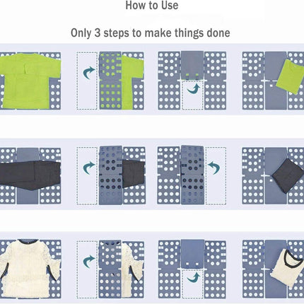 Shirt Folding Board, 27.56 x 22.44 T Shirt Folder, Easy and Fast Flip Fold Clothes Folding Board, Durable Plastic Laundry Folders Collapsible Liner for Easy Storage and Travel (Gray).
