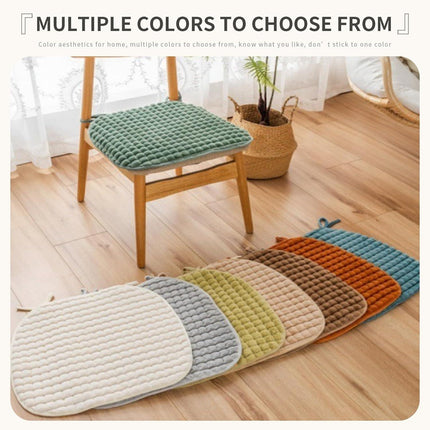 Set of 4 Chair Cushion with Ties for Dining Chairs [45x47cm] Non Slip Kitchen Dining Chair Pad and Seat Cushion with Machine Washable(@6).