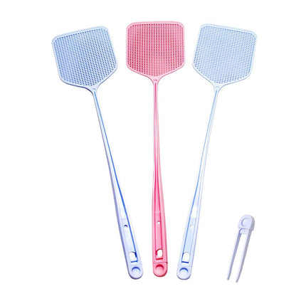 Plastic Fly Swatter with Tweezers, Bugs Whisk and Fly Killer with Pincers (3).