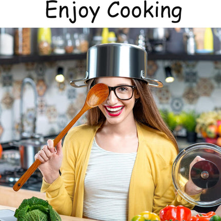 Extra Long Handle Wooden Spoon -19.7 inch Wooden Kitchen Utensils Wood Stirring Wood Soup Cooking Mixing Hardwood Cookware.