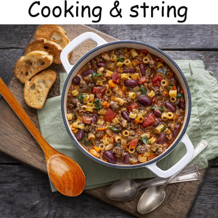 Extra Long Handle Wooden Spoon -19.7 inch Wooden Kitchen Utensils Wood Stirring Wood Soup Cooking Mixing Hardwood Cookware.